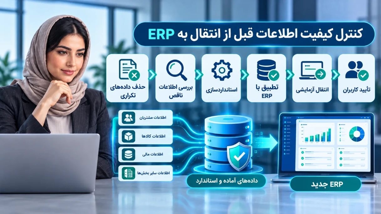 کنترل کیفیت اطلاعات قبل از انتقال به ERP